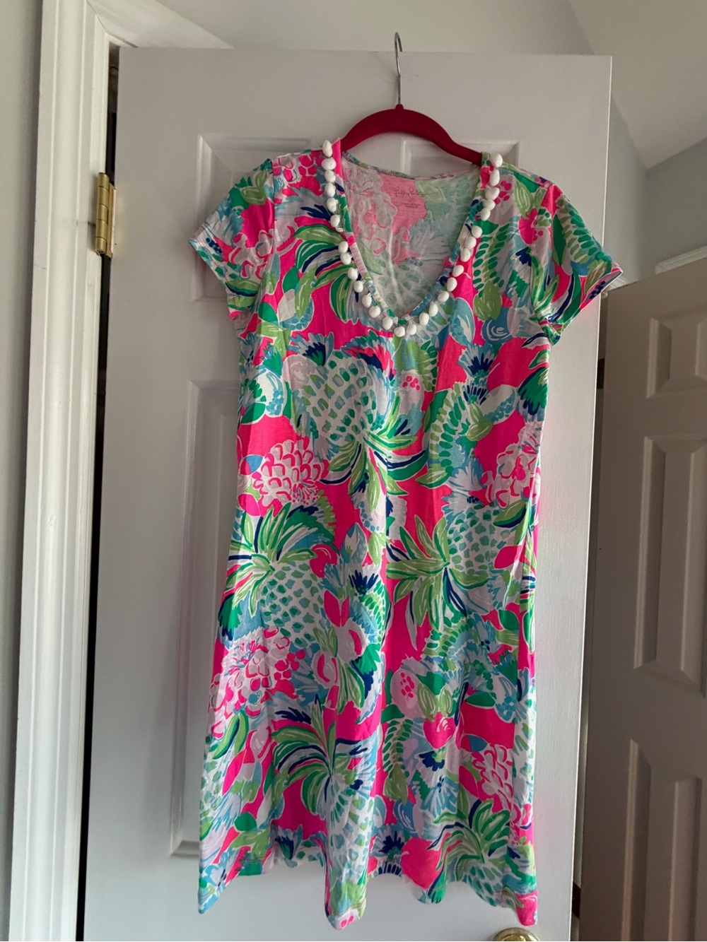 Lilly Pulitzer Pink Tropical Pineapple Shift Dress